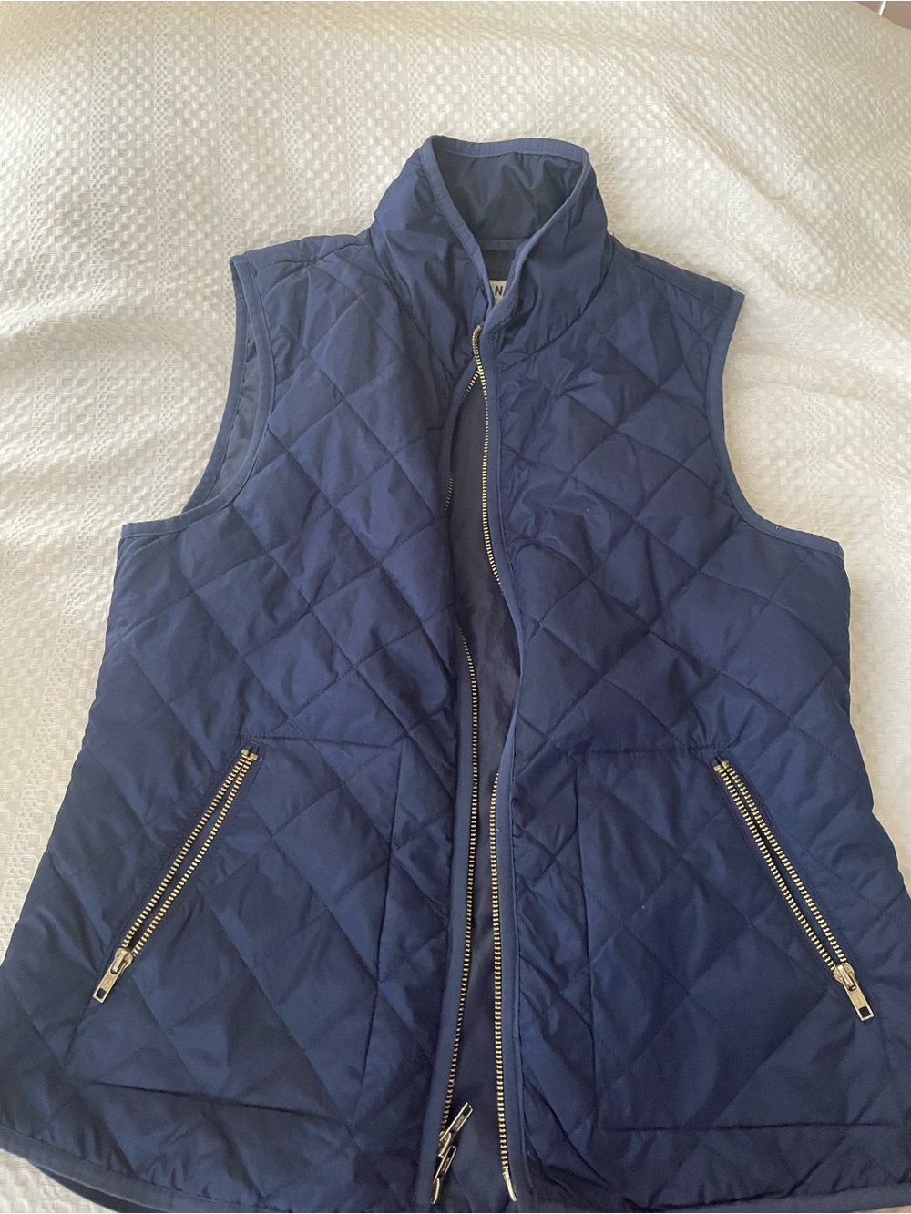 Old Navy Navy Quilted Puffer Vest - Dark Blue